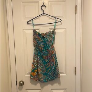 Multicolor Strapless Dress
